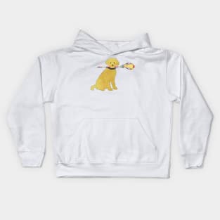 Preppy Yellow Lab Lacrosse Dog Kids Hoodie